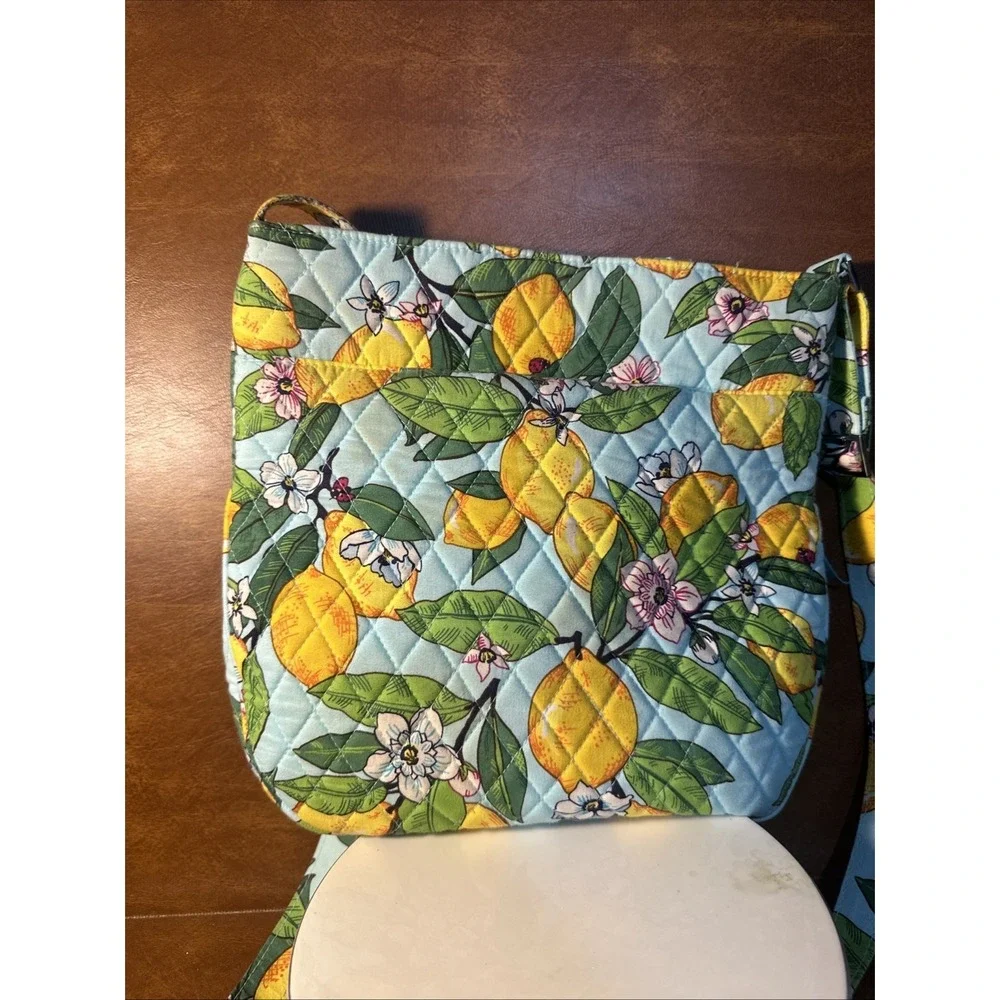 Vera Bradley Trio Zip Hipster Purse Handbag LEMON GROVE Cross Body
